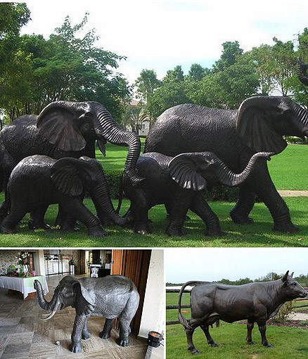 sculptures de bronze animalier