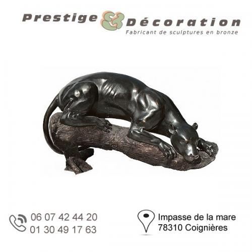 sculpture bronze guepard